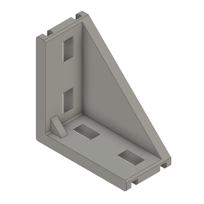 MODULAR SOLUTIONS GUSSET BRACKET 30MM X 60MM WITH STAINLESS STEEL HARDWARE REINFORCEMENT ANGLE